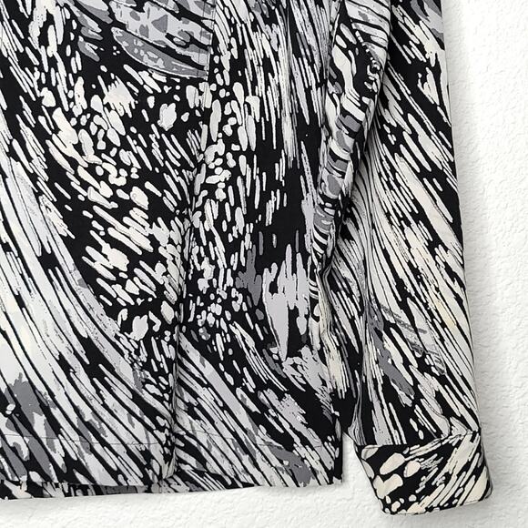 Zenergy Chico's Metallic Zebra Print Full Zip Lightweight Jacket, Size 8 Medium - Picture 6 of 12